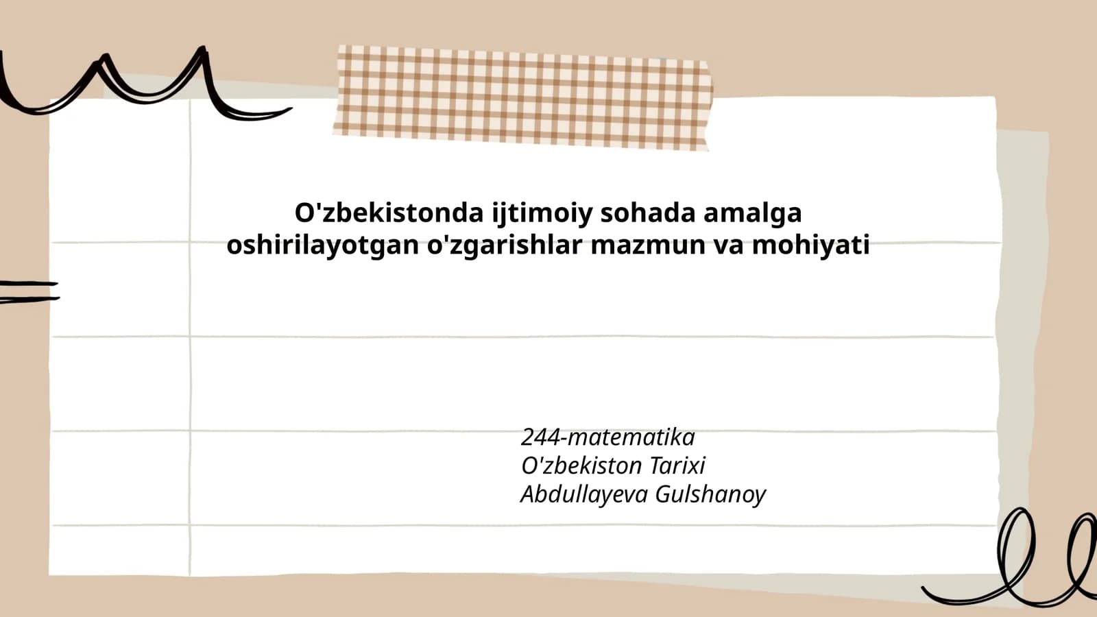 O'zbekiston Tarixi