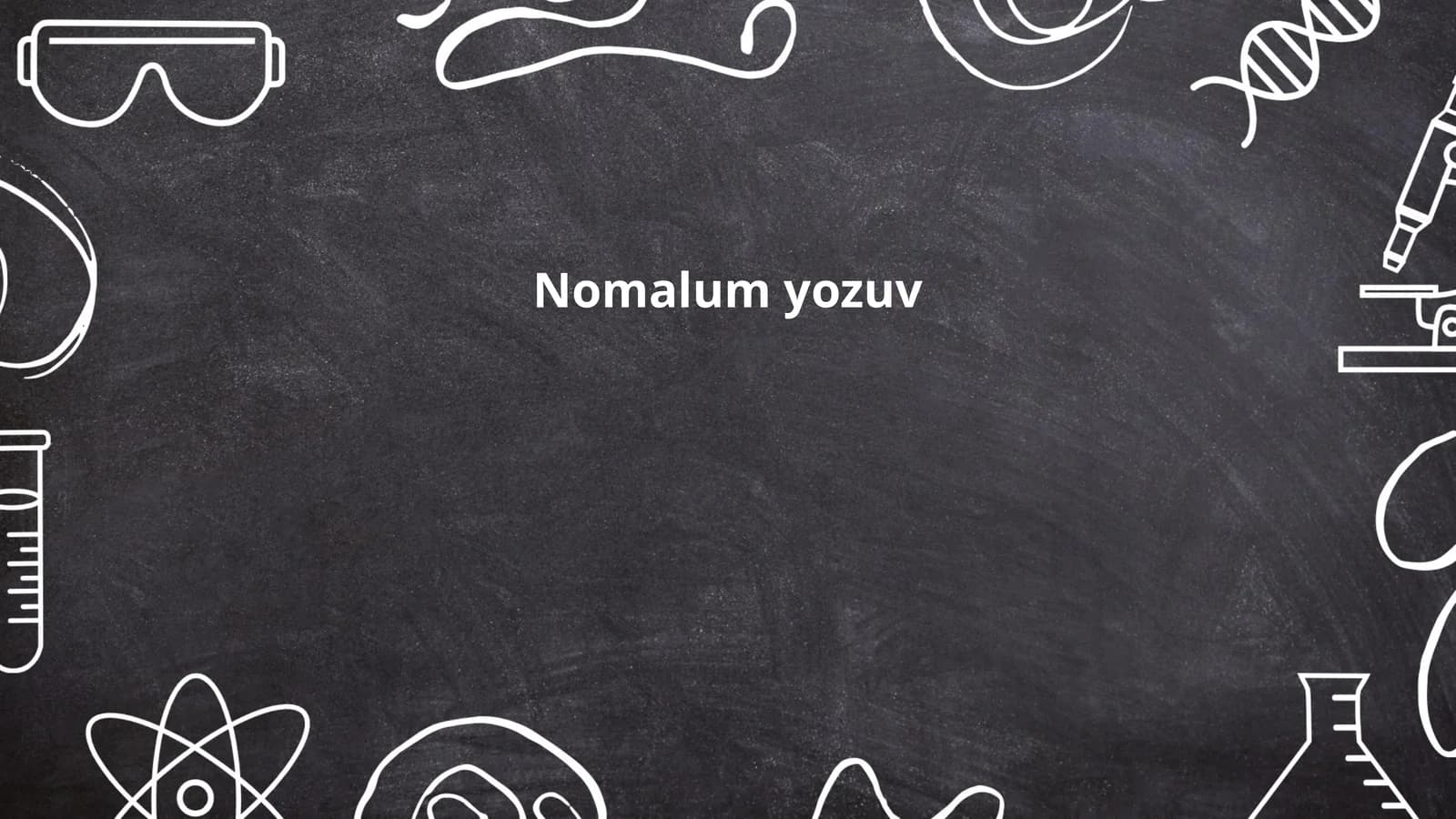 Nomalum yozuv