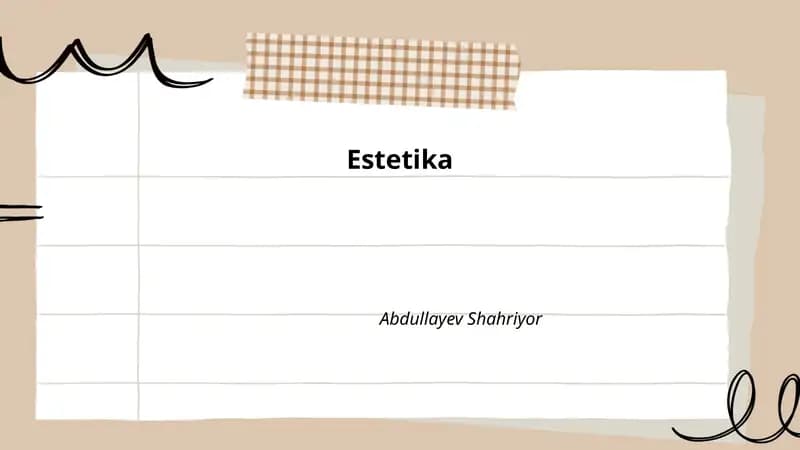 Estetika