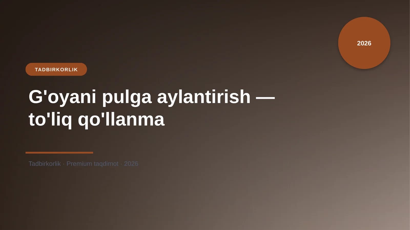 G'oyani pulga aylantirish — to'liq qo'llanma