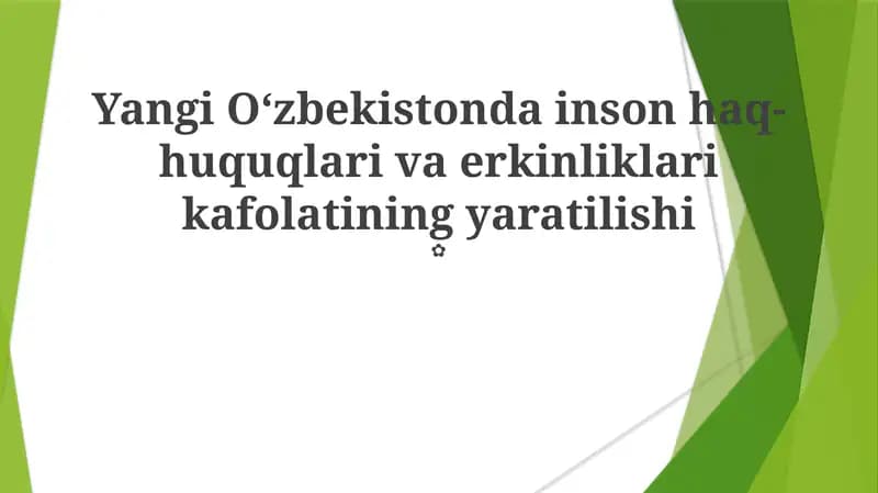 Inson Haq-Huquq Va Erkinliklari