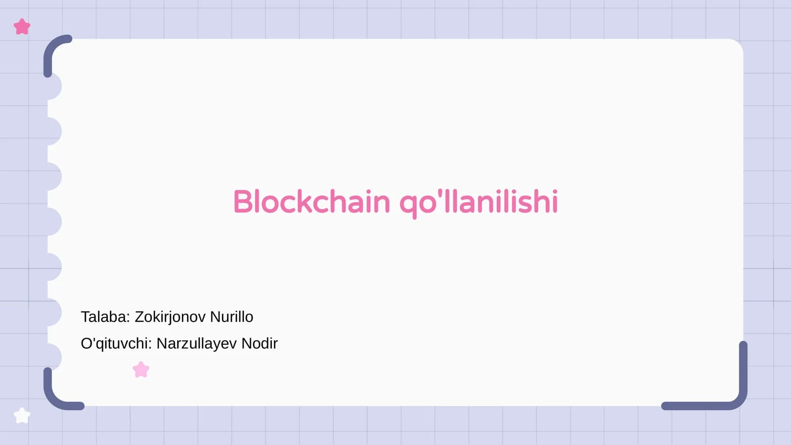 Blockchain qo'llanilishi