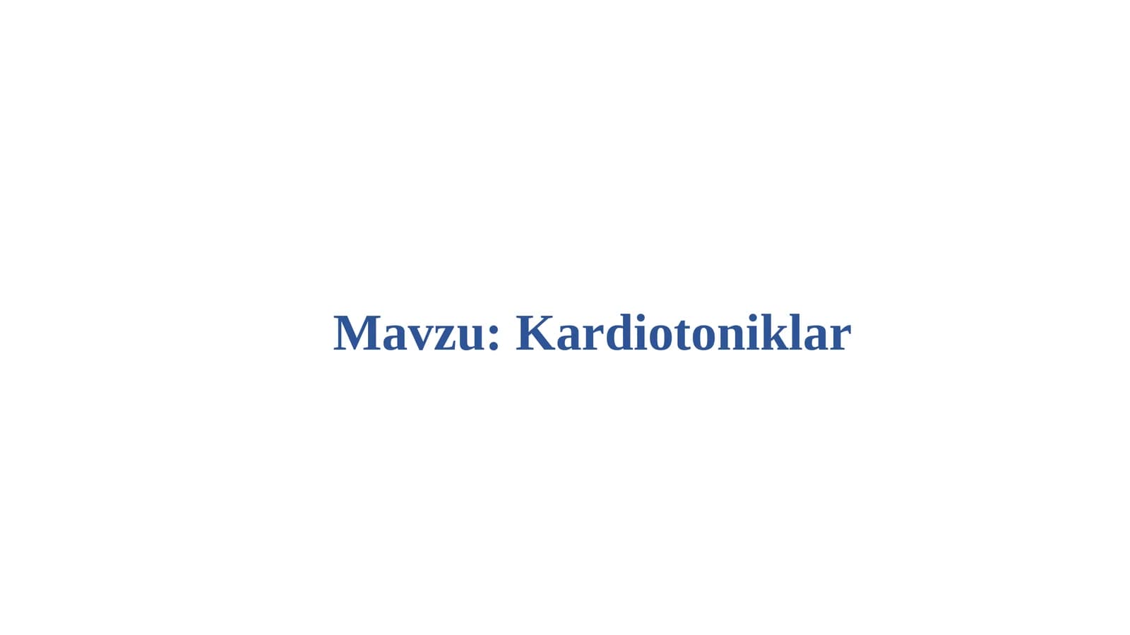 Kardiotoniklar
