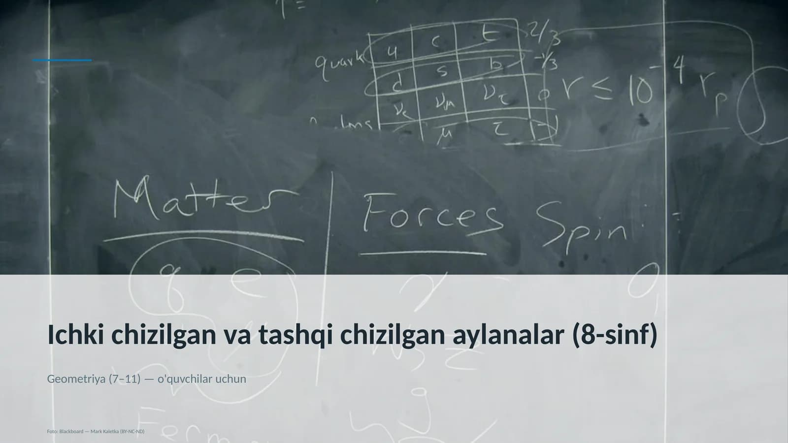 Ichki chizilgan va tashqi chizilgan aylanalar (8-sinf)