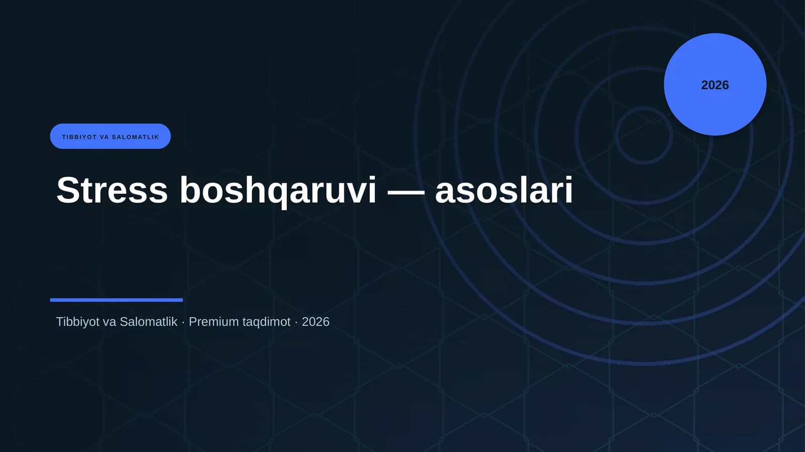 Stress boshqaruvi — asoslari