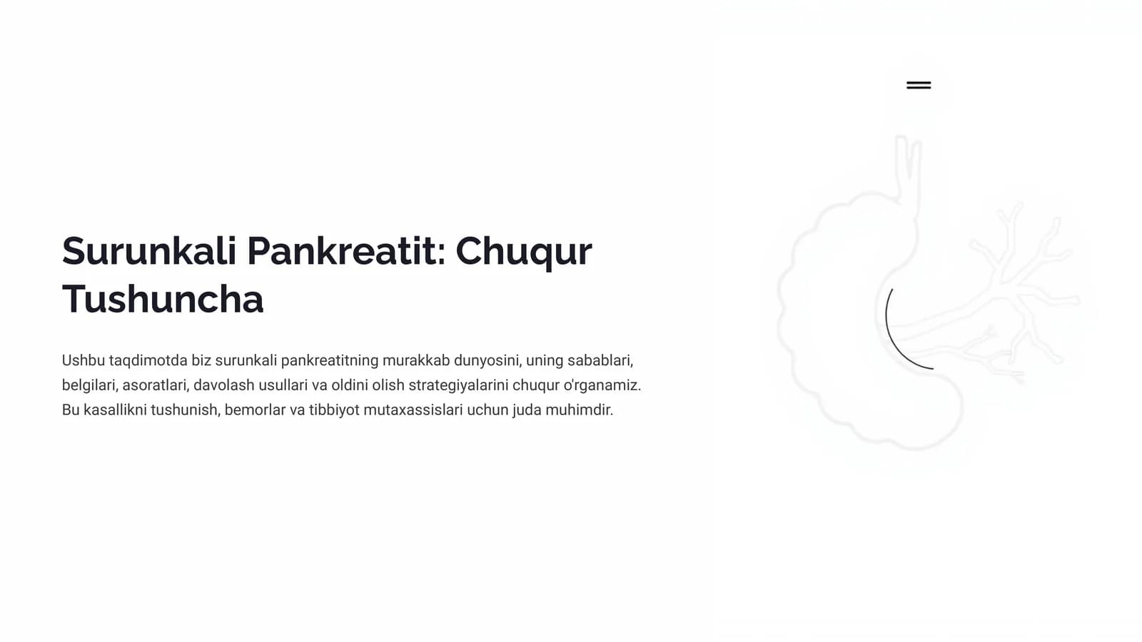 Surunkali Pankreatit: Chuqur Tushuncha