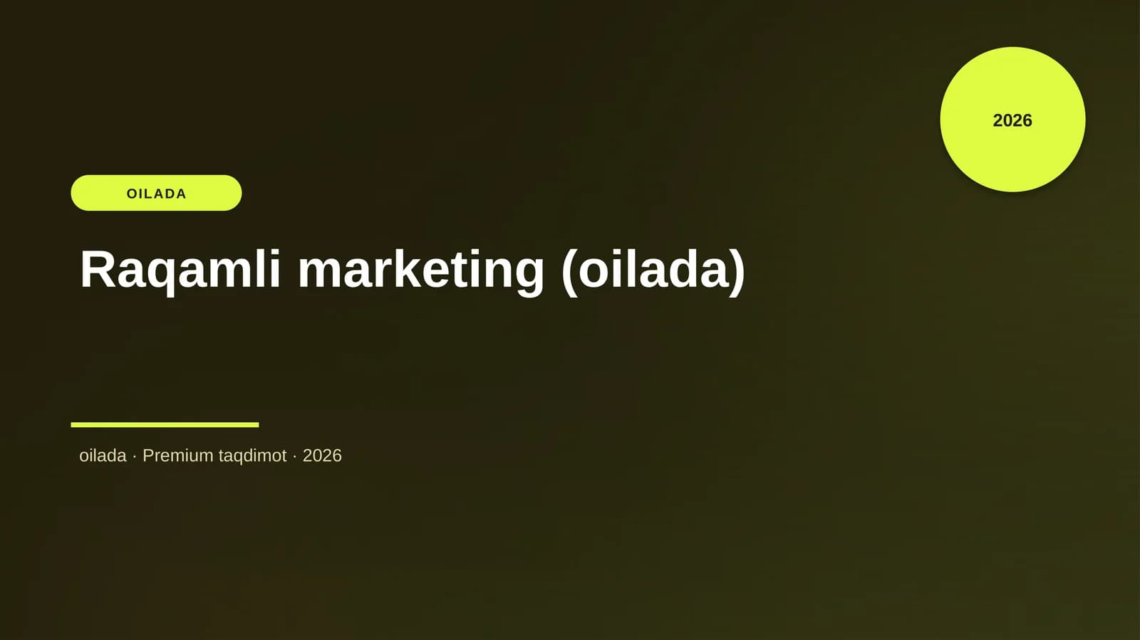 Raqamli marketing (oilada)