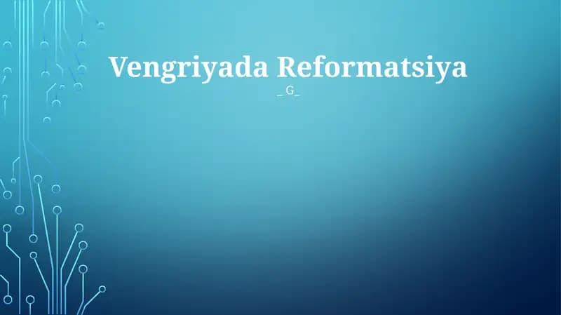 Vengriyada Reformatsiya
