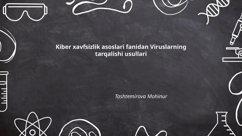 Viruslarning tarqalishi usullari