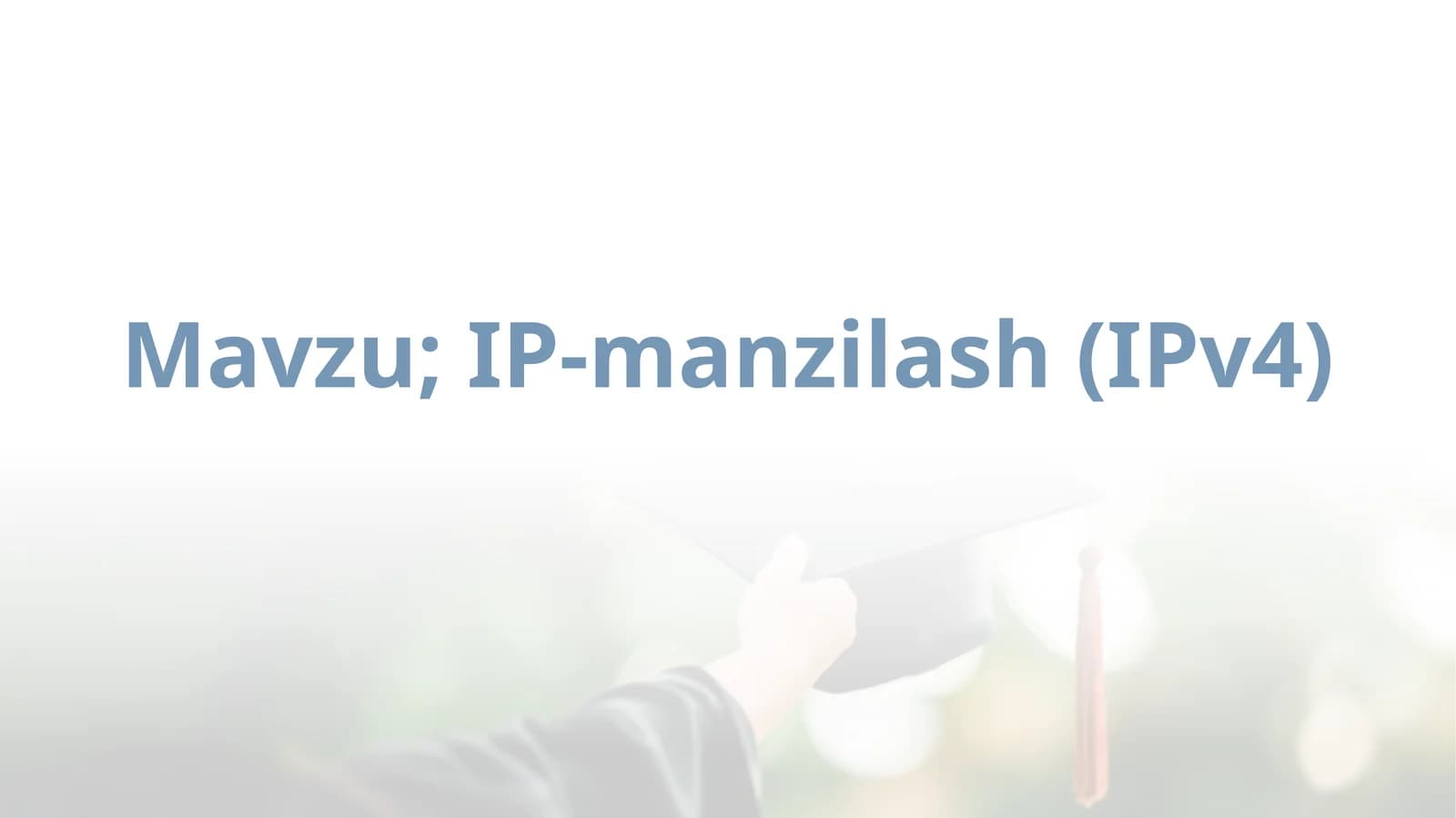 IP-manzilash (IPv4)