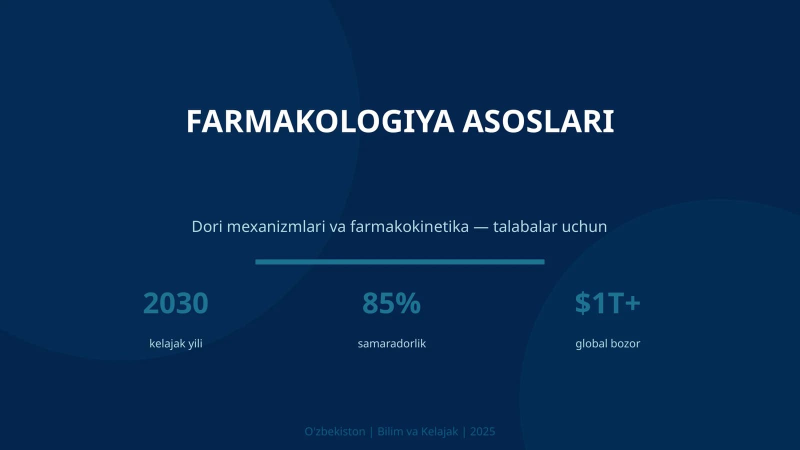 FARMAKOLOGIYA ASOSLARI