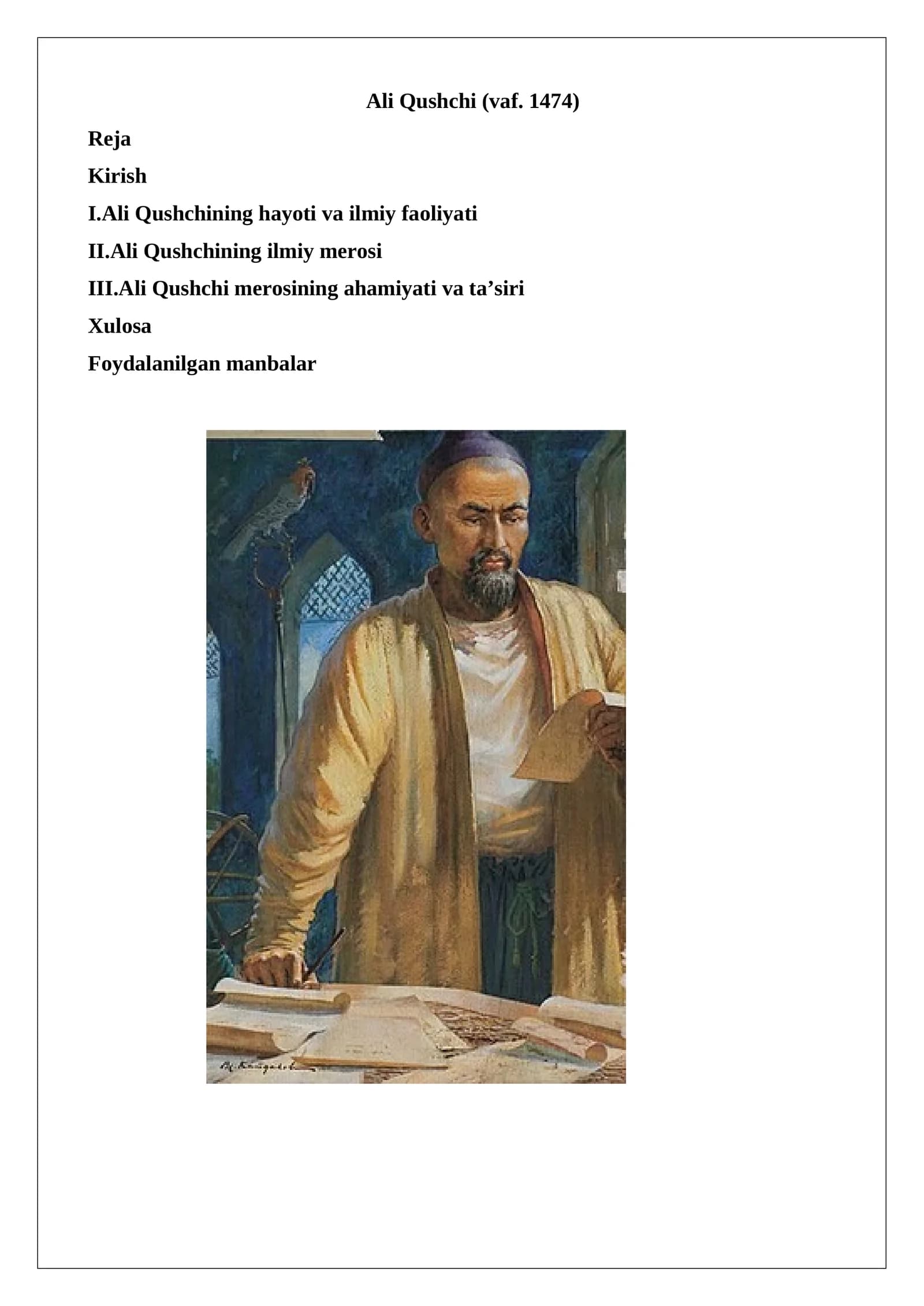 Ali Qushchi (vaf. 1474)