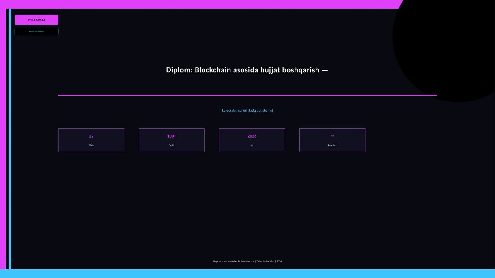 Diplom: Blockchain asosida hujjat boshqarish