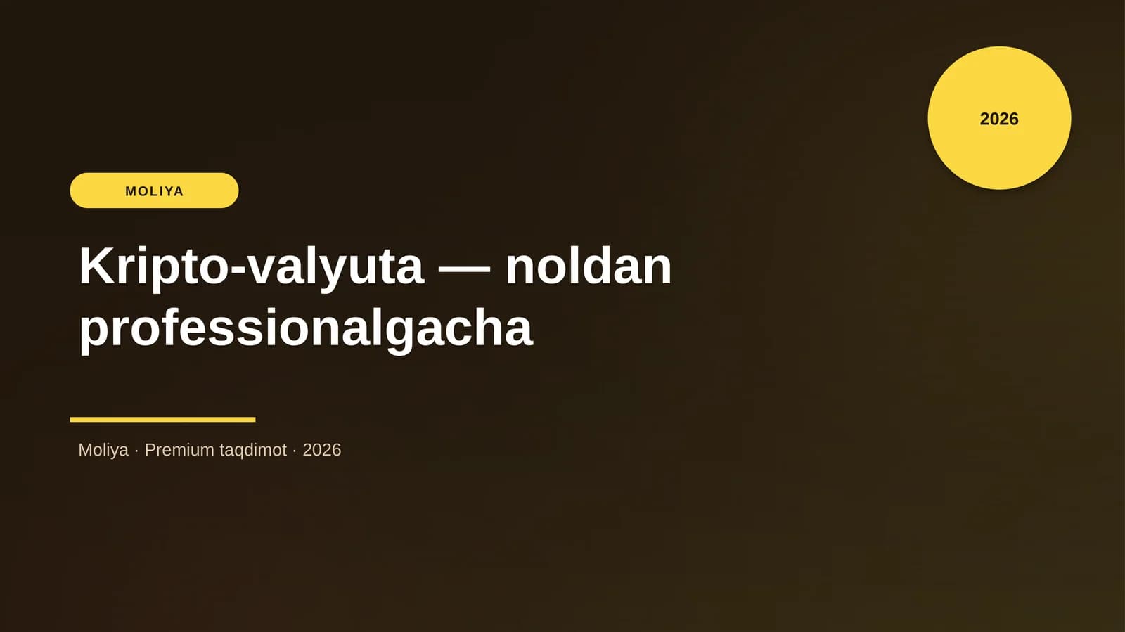 Kripto-valyuta — noldan professionalgacha