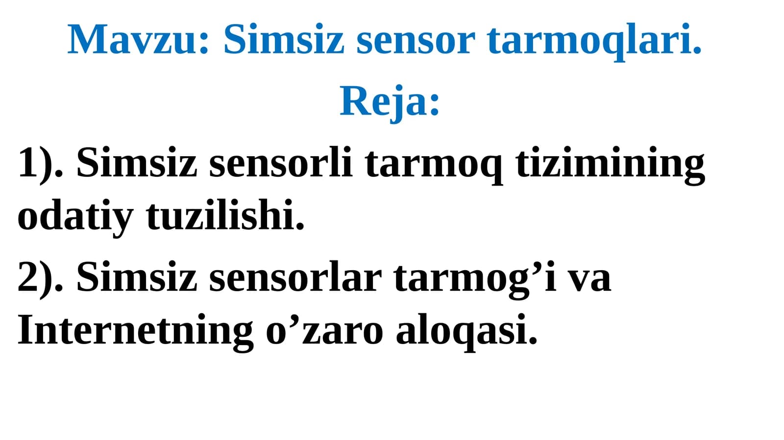 Simsiz sensor tarmoqlari
