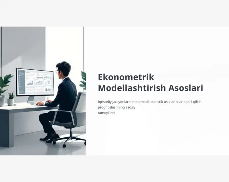Ekonometrik Modellashtirish Asoslari
