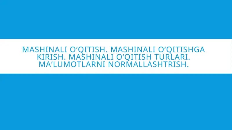 Mashinalioʻqitish