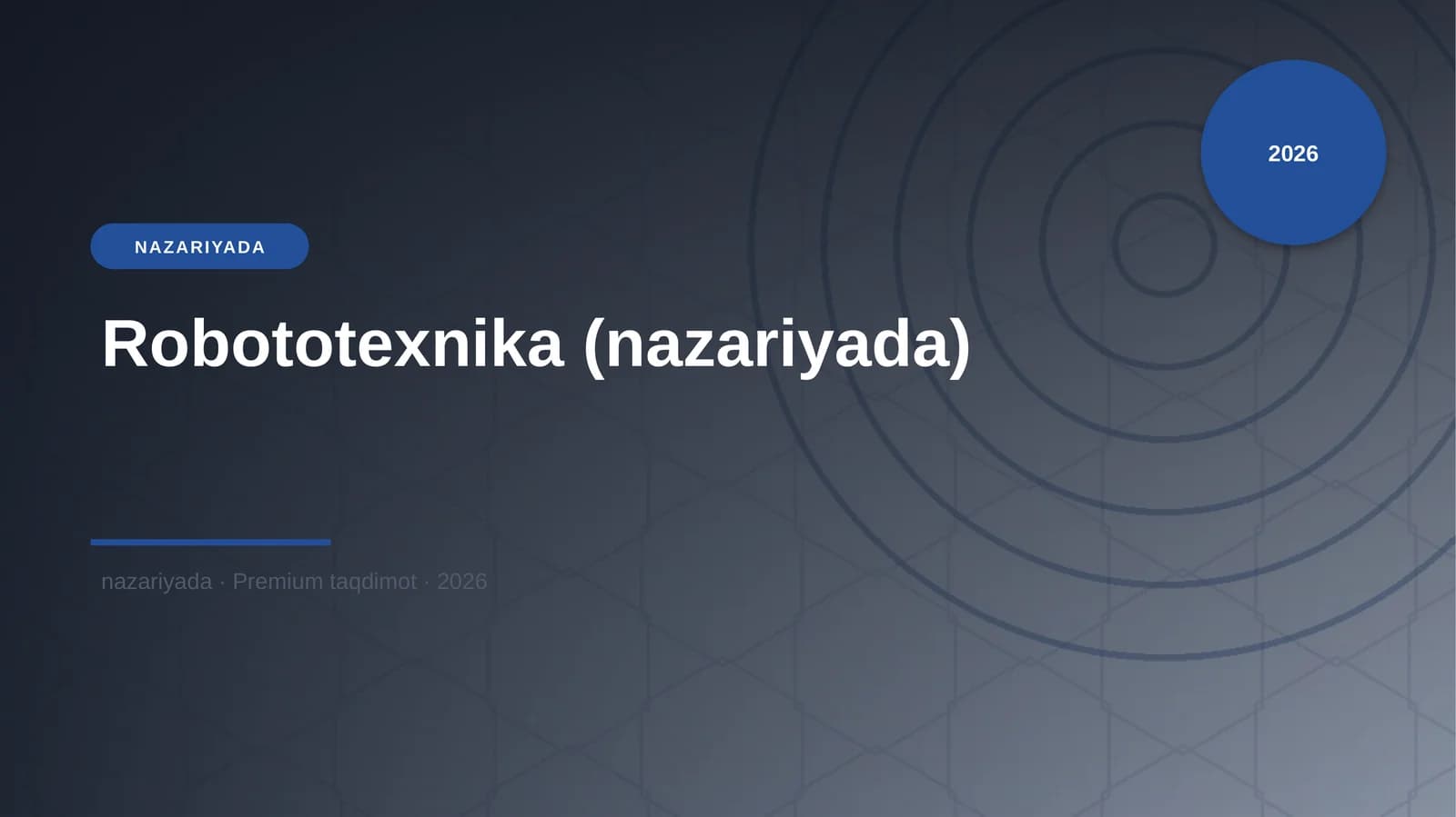 Robototexnika (nazariyada)