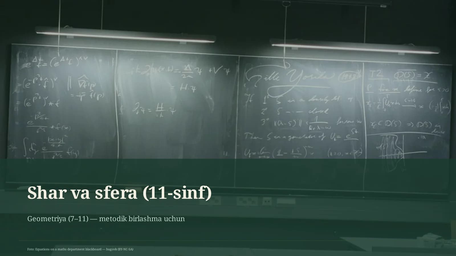 Shar va sfera (11-sinf)