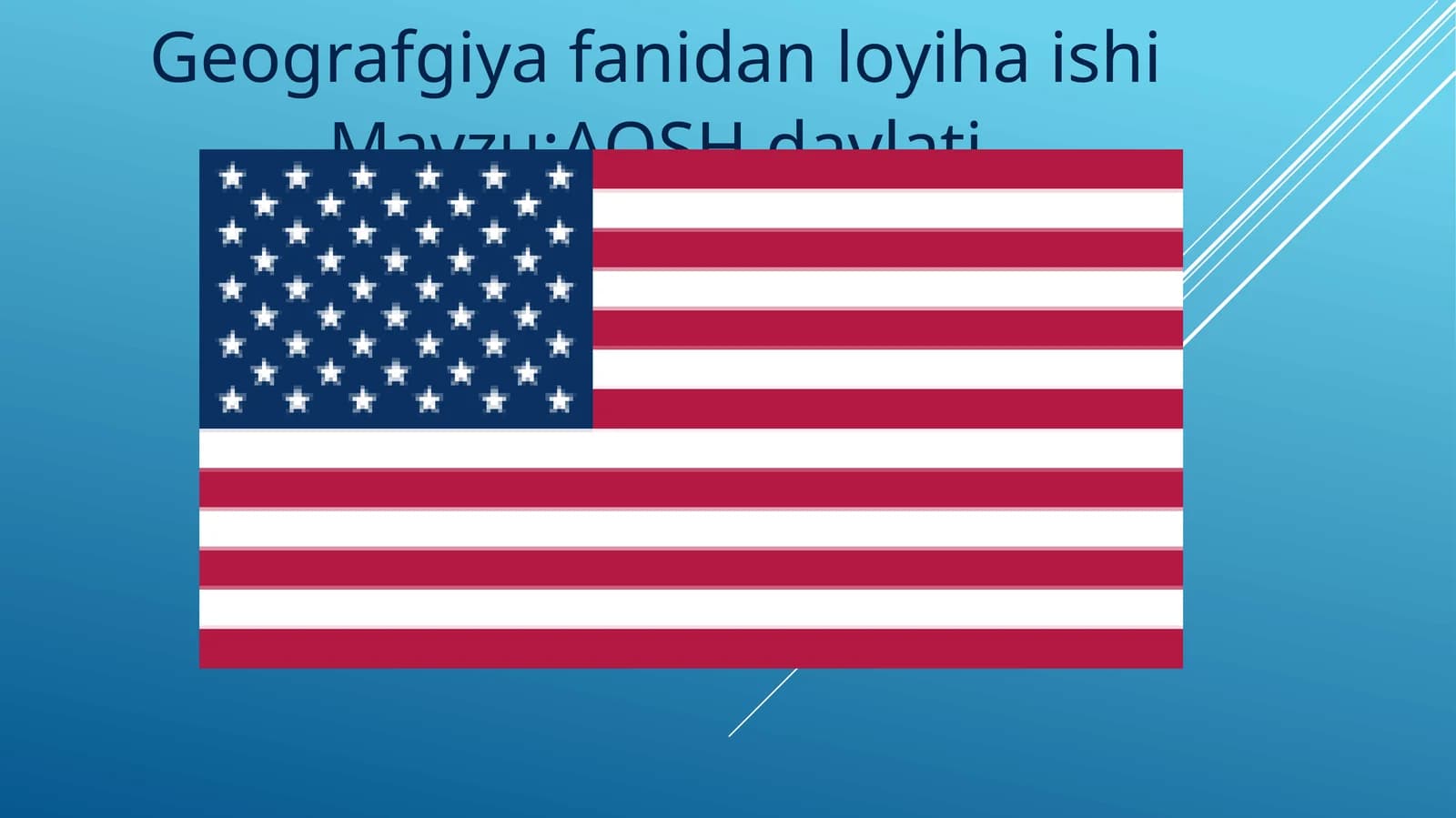 Geografgiya fanidan loyiha ishi - AQSH davlati