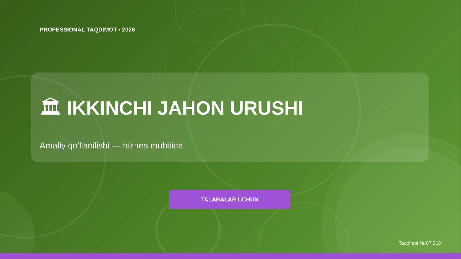 IKKINCHI JAHON URUSHI