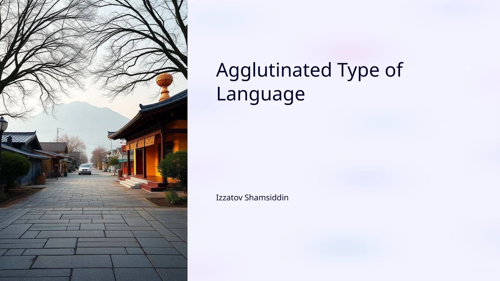 Agglutinated Type of Language