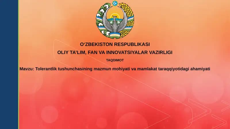 Tolerantlik tushunchasining mazmuni