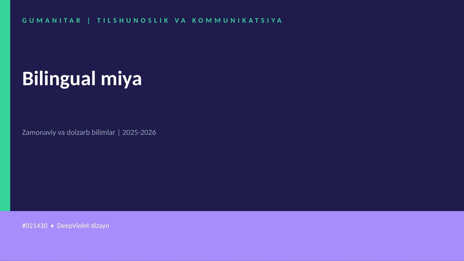 Bilingual miya
