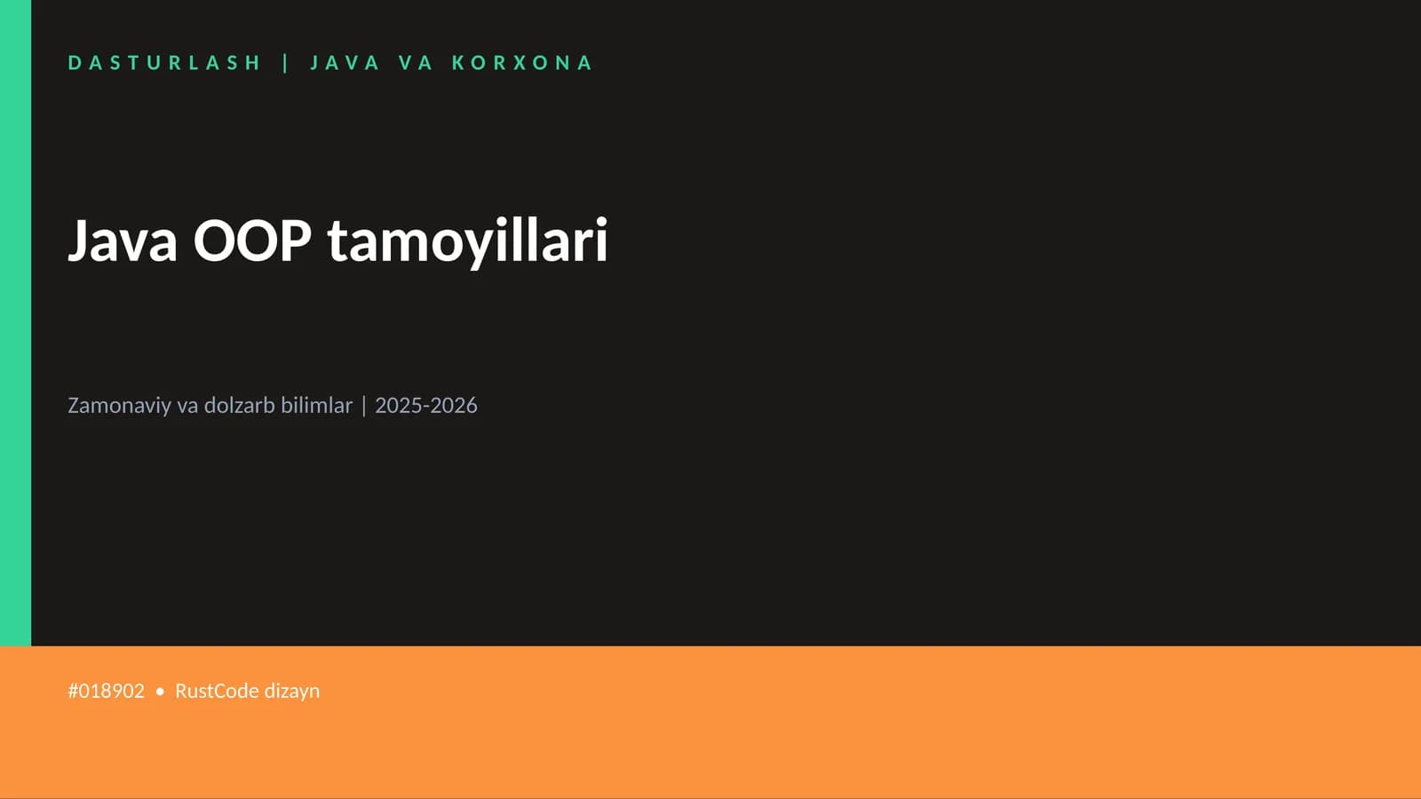 Java OOP tamoyillari