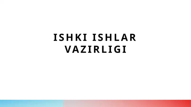 Ishki ishlar vazirligi