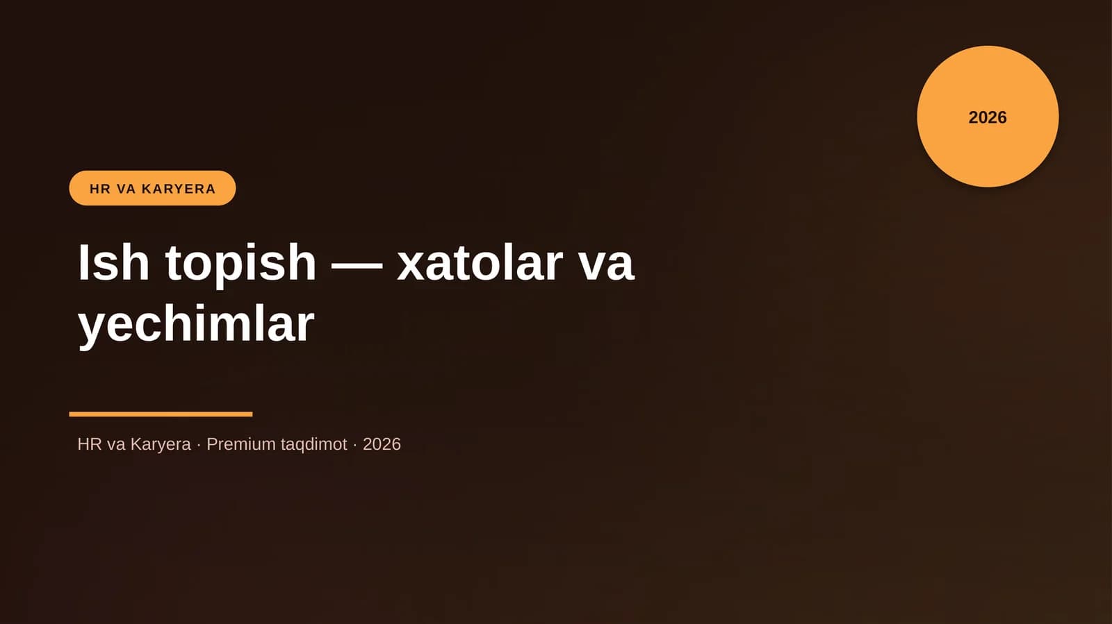 Ish topish — xatolar va yechimlar