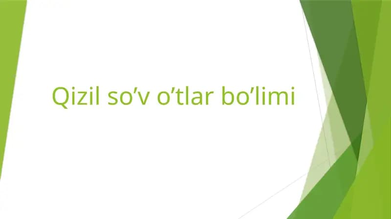 Qizilso’vo’tlarbo’limi