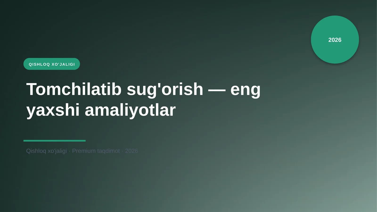 Tomchilatib sug'orish