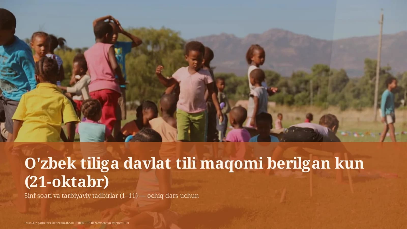 Safe parks for a better childhood