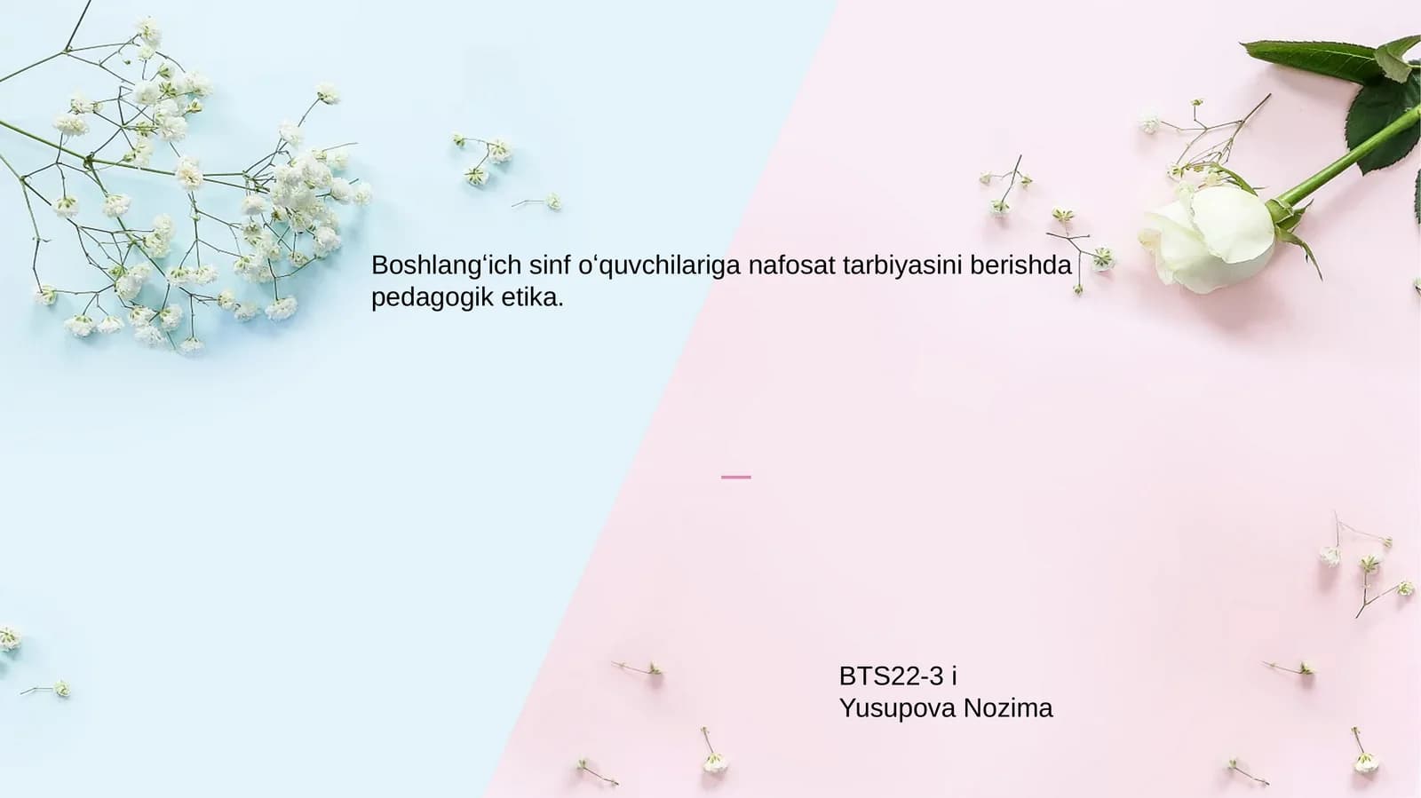Boshlangʻich sinf oʻquvchilariga nafosat tarbiyasini berishda pedagogik etika