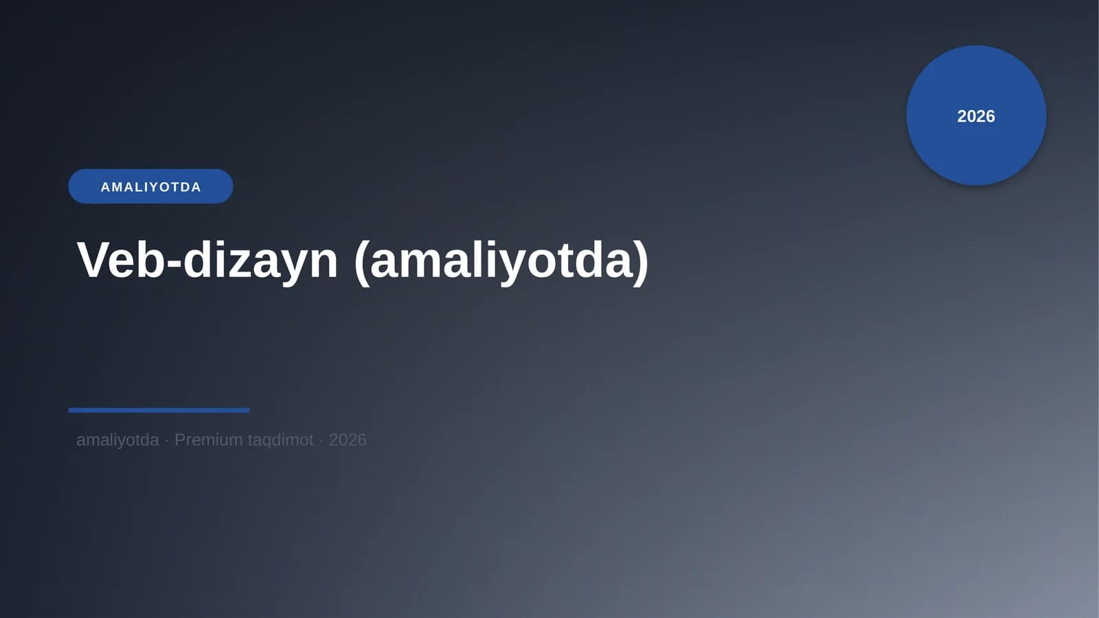 Veb-dizayn (amaliyotda)