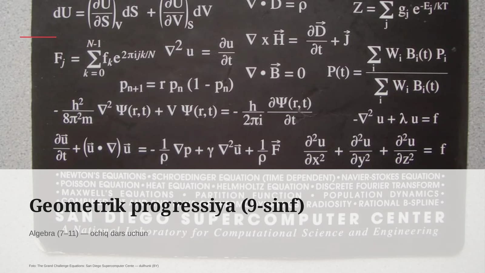 Geometrik progressiya (9-sinf)