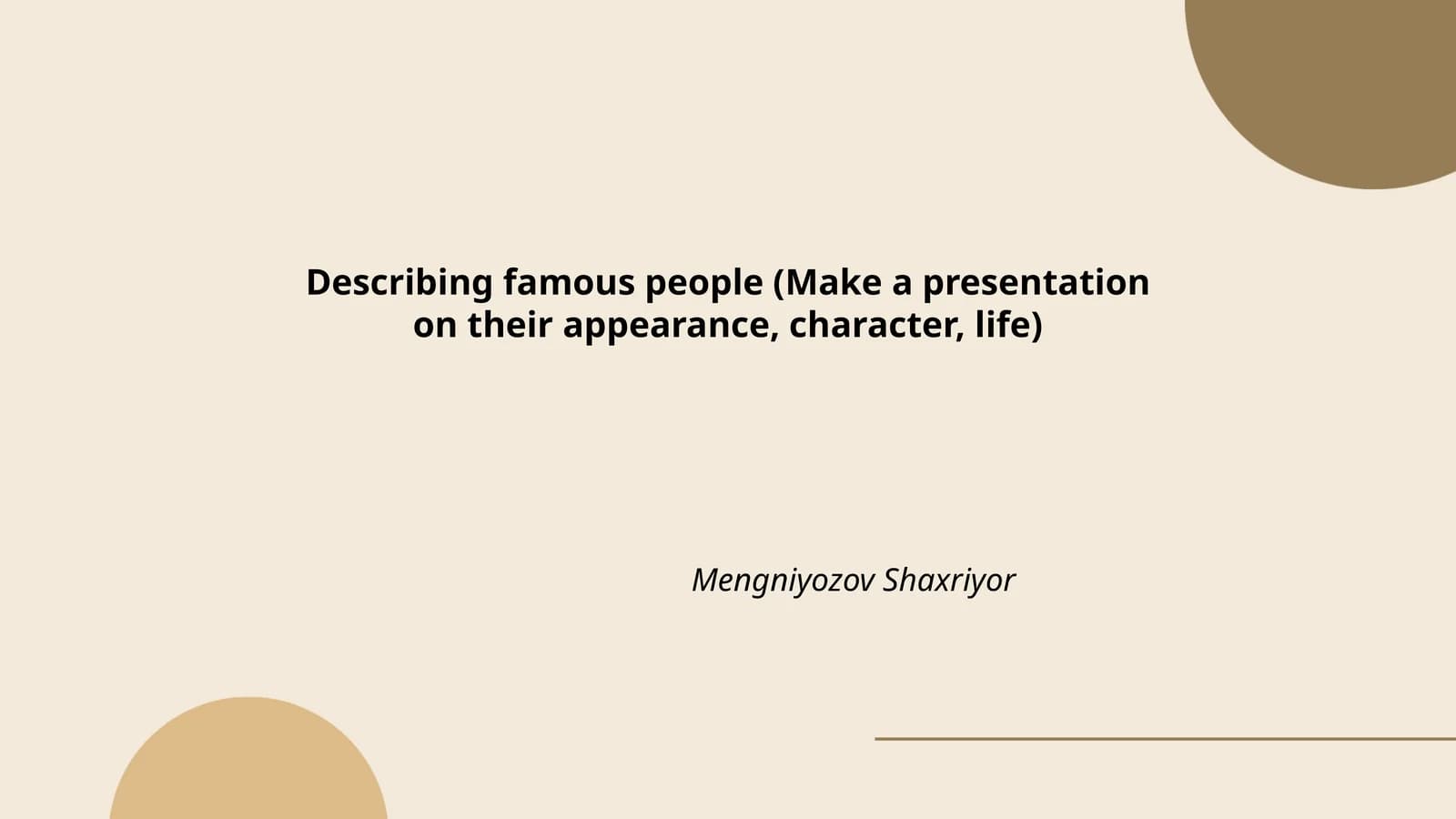 Mengniyozov Shaxriyor
