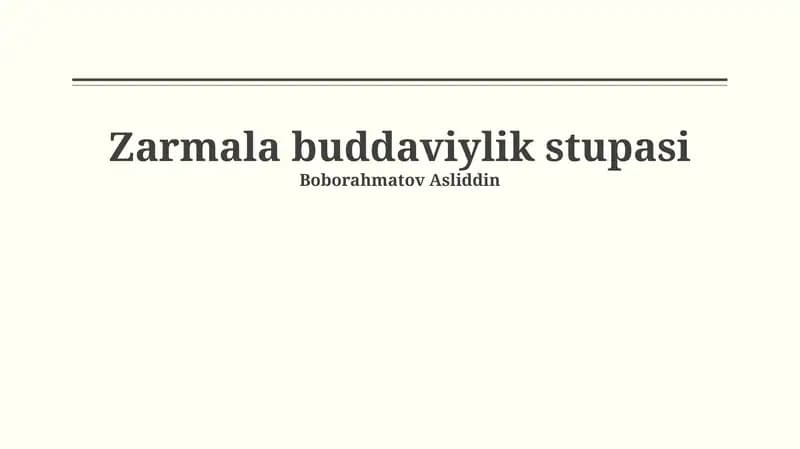 Zarmala Buddist Stupasi