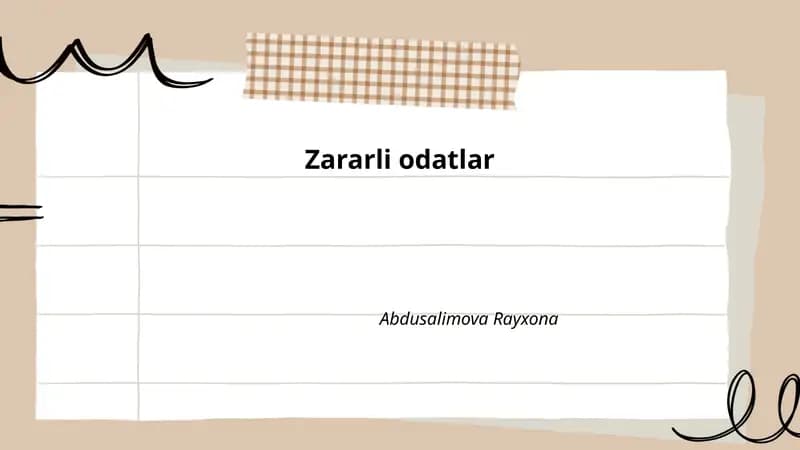 Zararli odatlar