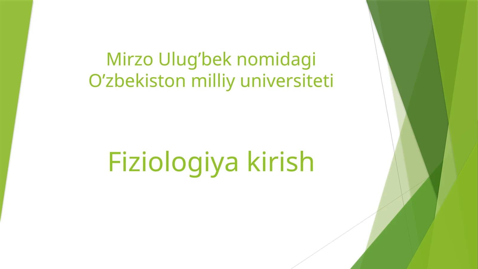 Fiziologiya kirish
