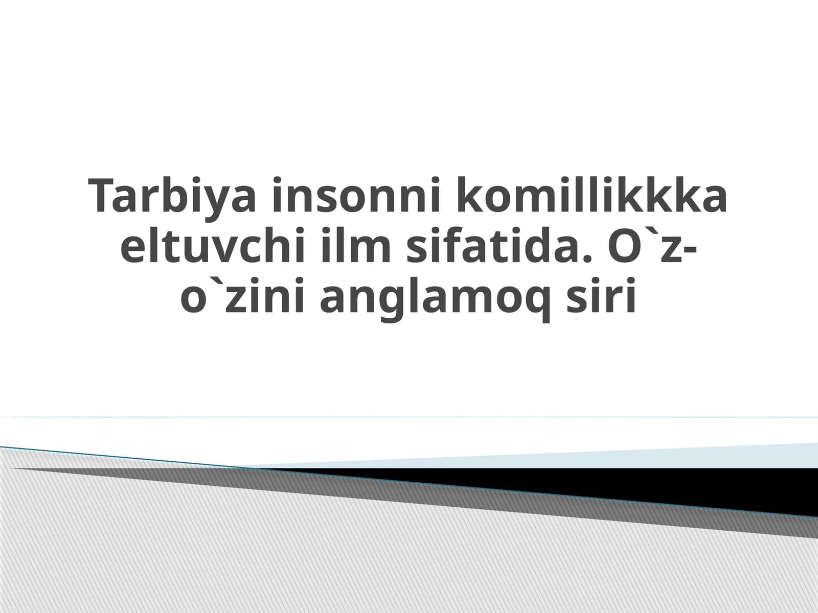 Tarbiya sifati