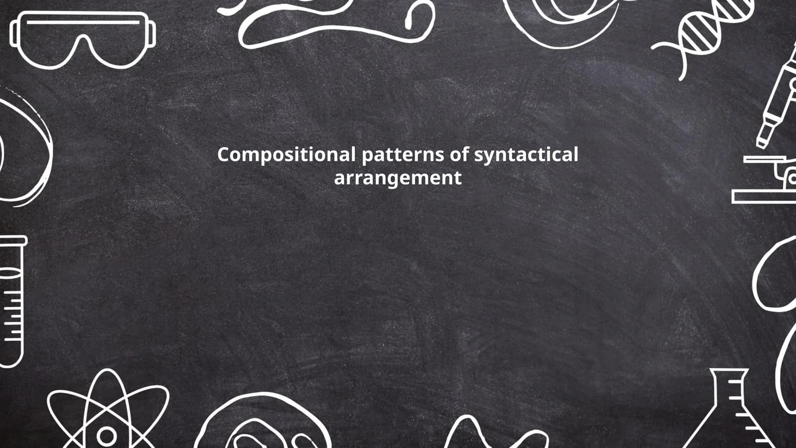 Compositional patterns of syntactical arrangement