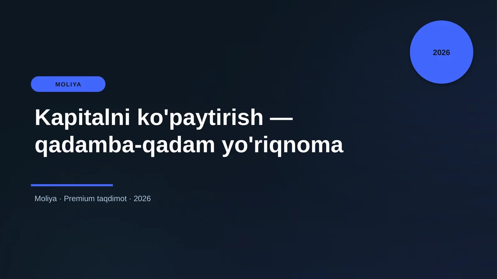 Kapitalni ko'paytirish — qadamba-qadam yo'riqnoma