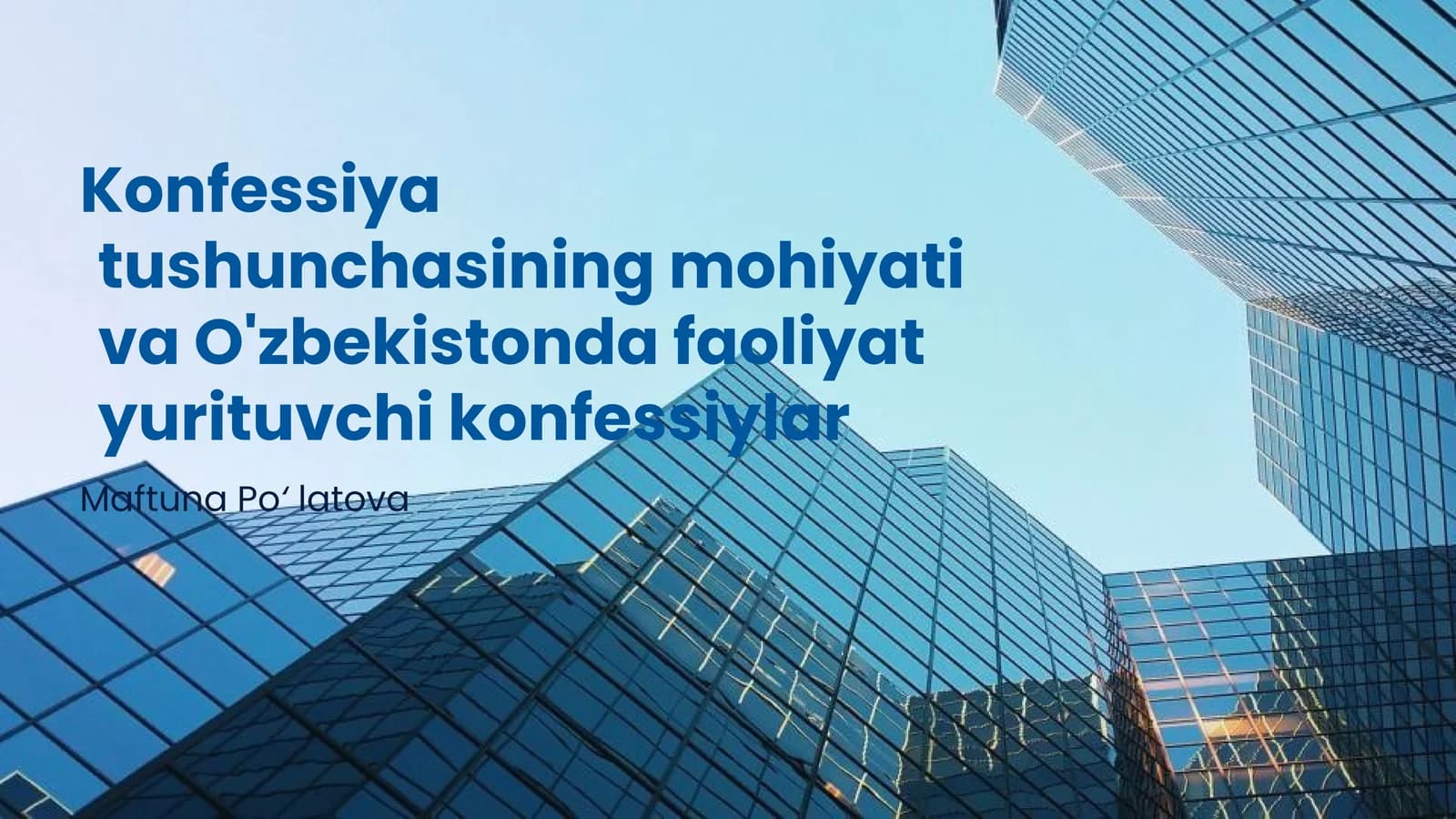 Konfessiya tushunchasining mohiyati