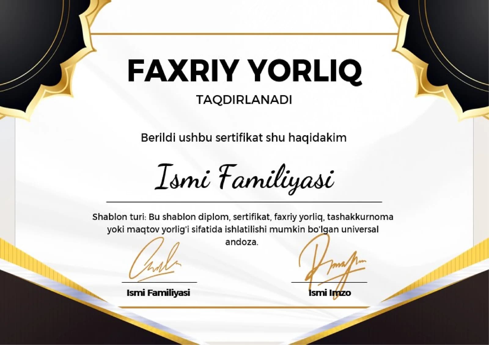 FAXRIY YORLIQ