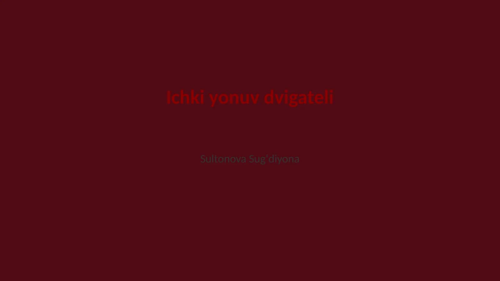 Ichki yonuv dvigateli