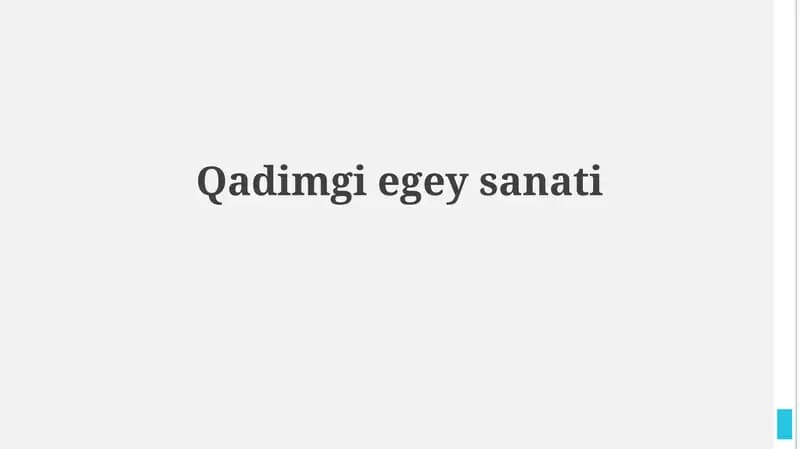 Qadimgiegeysanati