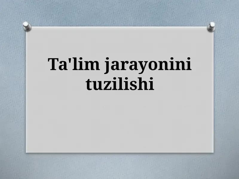 Pedagogik Jarayon