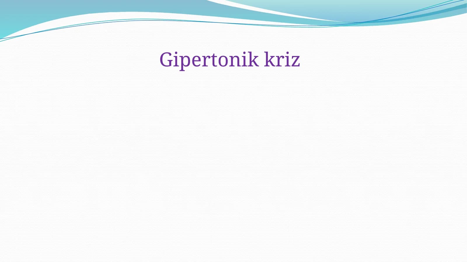 Gipertonik kriz